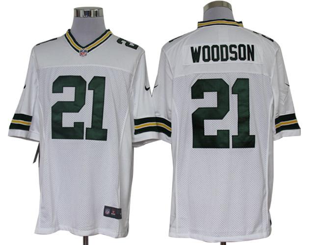 2012 NEW NFL Green Bay Packers 21 Charles Woodson White Jerseys (Limited)