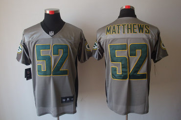 2012 NEW NFL Green Bay Packers 52 Clay Matthews Grey Shadow Jerseys