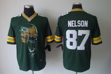 2012 NEW NFL Green Bay Packers 87 Jordy Nelson Green Jerseys (Helmet Tri-Blend Limited)