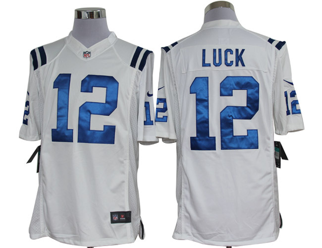 2012 NEW NFL Indianapolis Colts 12 Andrew Luck White Jerseys (Limited)