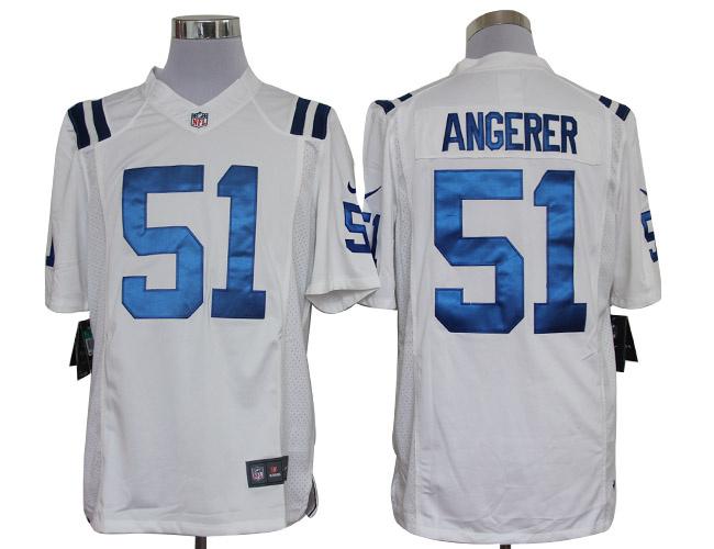 2012 NEW NFL Indianapolis Colts 51 Pat Angerer white Jerseys (Limited)