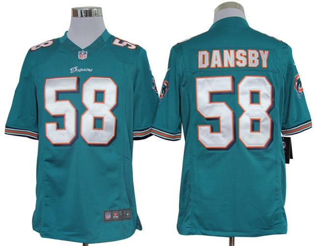 2012 NEW NFL Miami Dolphins 58 Karlos Dansby Green Jerseys (Limited)