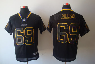 2012 NEW NFL Minnesota Vikings 69 Jared Allen Lights Out Black Elite Jerseys
