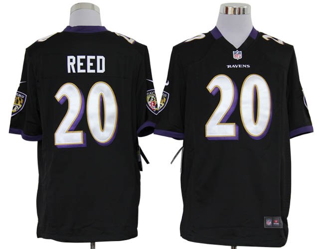 2012 NEW NFL Baltimore Ravens 20 Ed Reed Black Jerseys (Game)