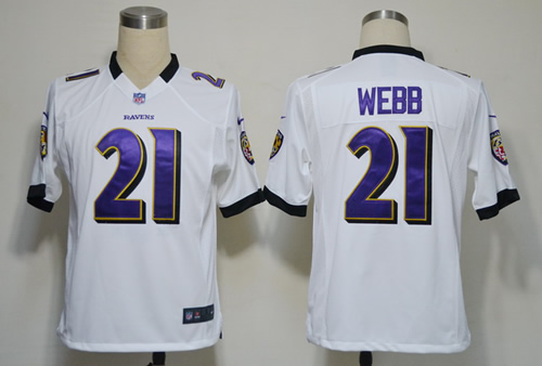 2012 NEW NFL Baltimore Ravens 21 Lardarius Webb White Jerseys (Game)