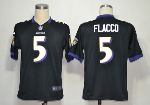 2012 NEW NFL Baltimore Ravens 5 Joe Flacco Black Jerseys (Game)