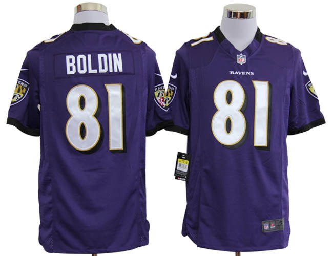2012 NEW NFL Baltimore Ravens 81 Anquan Boldin Purple Jerseys (Game)