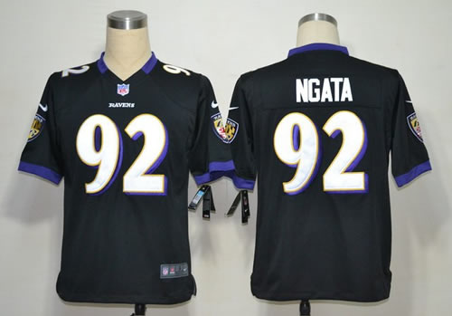 2012 NEW NFL Baltimore Ravens 92 Haloti Ngata Black Jerseys (Game)