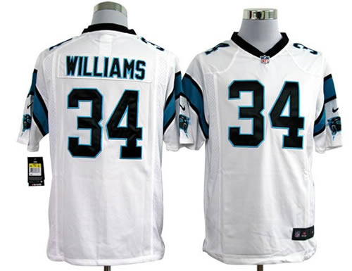 2012 NEW NFL Carolina Panthers 34 DeAngelo Williams White Jerseys (Game)