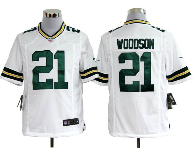 2012 NEW NFL Green Bay Packers 21 Charles Woodson White Jerseys (Game)
