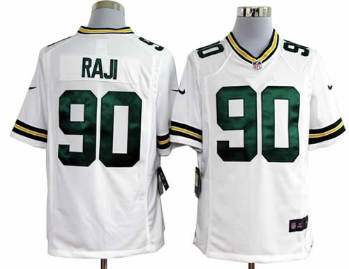 2012 NEW NFL Green Bay Packers 90 B.J. Raji White Jerseys (Game)
