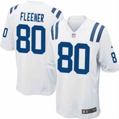 2012 NEW NFL Indianapolis Colts 80 Coby Fleener White Jerseys (Game)