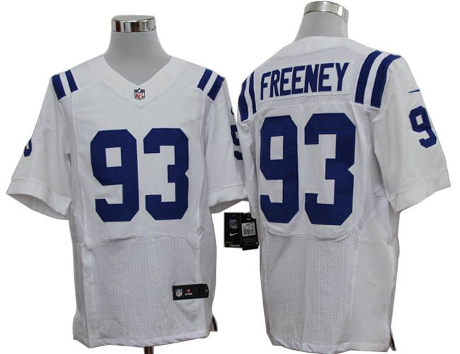 2012 NEW NFL Indianapolis Colts 93 Dwight Freeney White Jerseys (Elite)