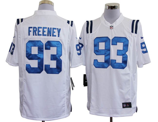 2012 NEW NFL Indianapolis Colts 93 Dwight Freeney White Jerseys (Game)