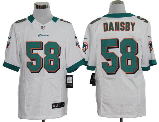 2012 NEW NFL Miami Dolphins 58 Karlos Dansby White Jerseys (Elite)