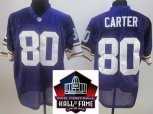 2012 hall of fame minnesota vikings #80 cris carter purple throwback jerseys
