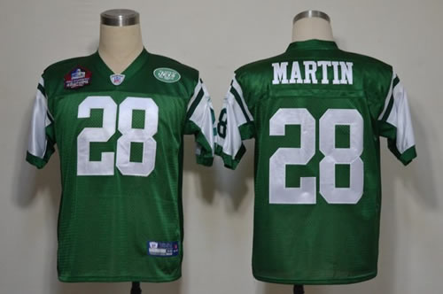 2012 hall of fame new york jets #28 curtis martin green jerseys