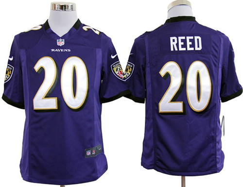 2012 NEW nfl baltimore ravens 20 ed reed purple jerseys (game)