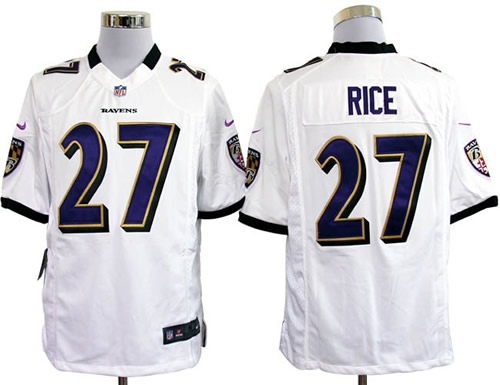 2012 NEW nfl baltimore ravens 27 ray rice white jerseys (game)