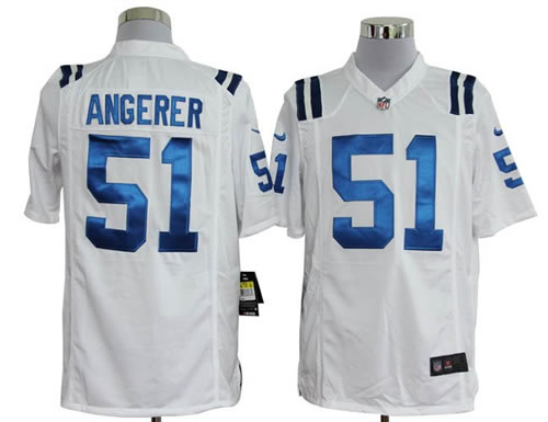 2012 NEW nfl indianapolis colts 51 pat angerer white jerseys (game)