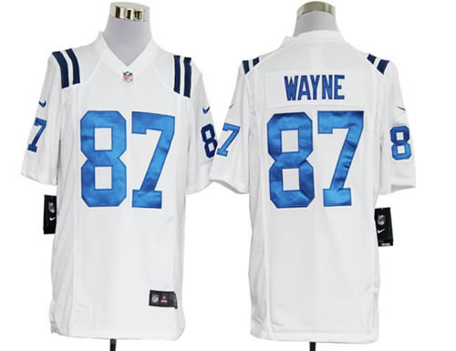 2012 NEW nfl indianapolis colts 87 reggie wayne white jerseys (game)