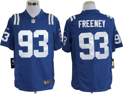 2012 NEW nfl indianapolis colts 93 dwight freeney blue jerseys (game)