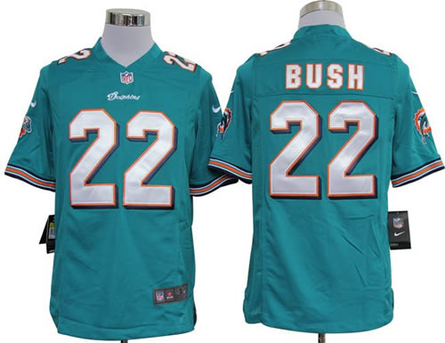 2012 NEW nfl miami dolphins 22 reggie bush green jerseys (game)