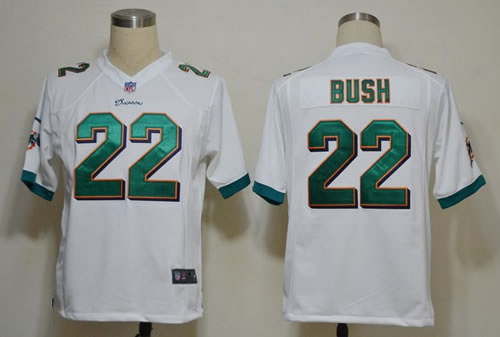 2012 NEW nfl miami dolphins 22 reggie bush white jerseys (game)