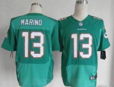 2013 NEW NFL Miami Dolphins #13 Dan Marino Green Jerseys(Elite)