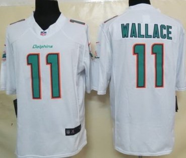 2013 NFL NEW Miami Dolphins 11 Mike Wallace White Jerseys(Limited)