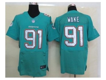 2013 NFL NEW Miami Dolphins 91 Cameron Wake Green Jerseys(Elite)