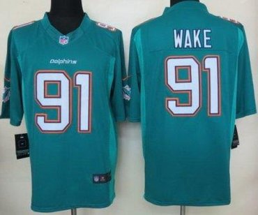 2013 NFL NEW Miami Dolphins 91 Cameron Wake Green Jerseys(Limited)