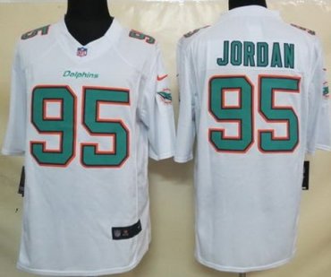 2013 NFL NEW Miami Dolphins 95 Dion Jordan White Jerseys(Limited)