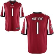 2014 NFL Draft Atlanta Falcons #1 Jake Matthews Red Game Jersey