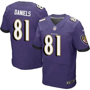 2014 NFL Draft Baltimore Ravens #81 Owen Daniels Purple New Elite Jersey