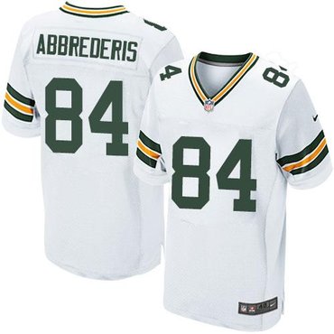 2014 NFL Draft Green Bay Packers #84 Jared Abbrederi White NFL Elite Jersey