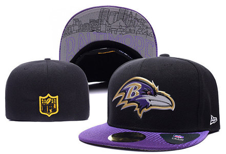 2015 NFL Baltimore ravens  Fitted Hat BLACK