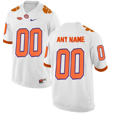 2016 Men's Clemson Tigers Customized College Football Limited Jersey - White