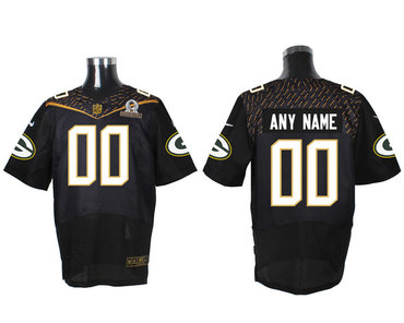 Nike NFL Green Bay Packers 2016 PRO BOWL Black Men's Stitched Elite Customized Jersey