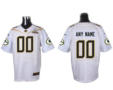 Nike NFL Green Bay Packers 2016 PRO BOWL White Men's Stitched Elite Customized Jersey