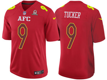 2017 Pro Bowl AFC Baltimore Ravens 9 Justin Tucker Red Game Jersey