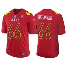 2017 Pro Bowl AFC David DeCastro Red Game Jersey