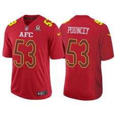 2017 Pro Bowl AFC Maurkice Pouncey Red Game Jersey
