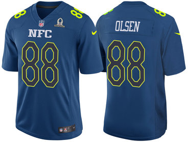 2017 Pro Bowl NFC Carolina Panthers 88 Greg Olsen Navy Game Jersey