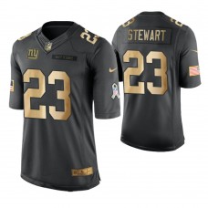 2018 Christmas Giants #23 Jonathan Stewart Anthracite Gold Salute to Service Jersey