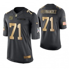 2018 Christmas Giants #71 Will Hernandez Anthracite Gold Salute to Service Jersey