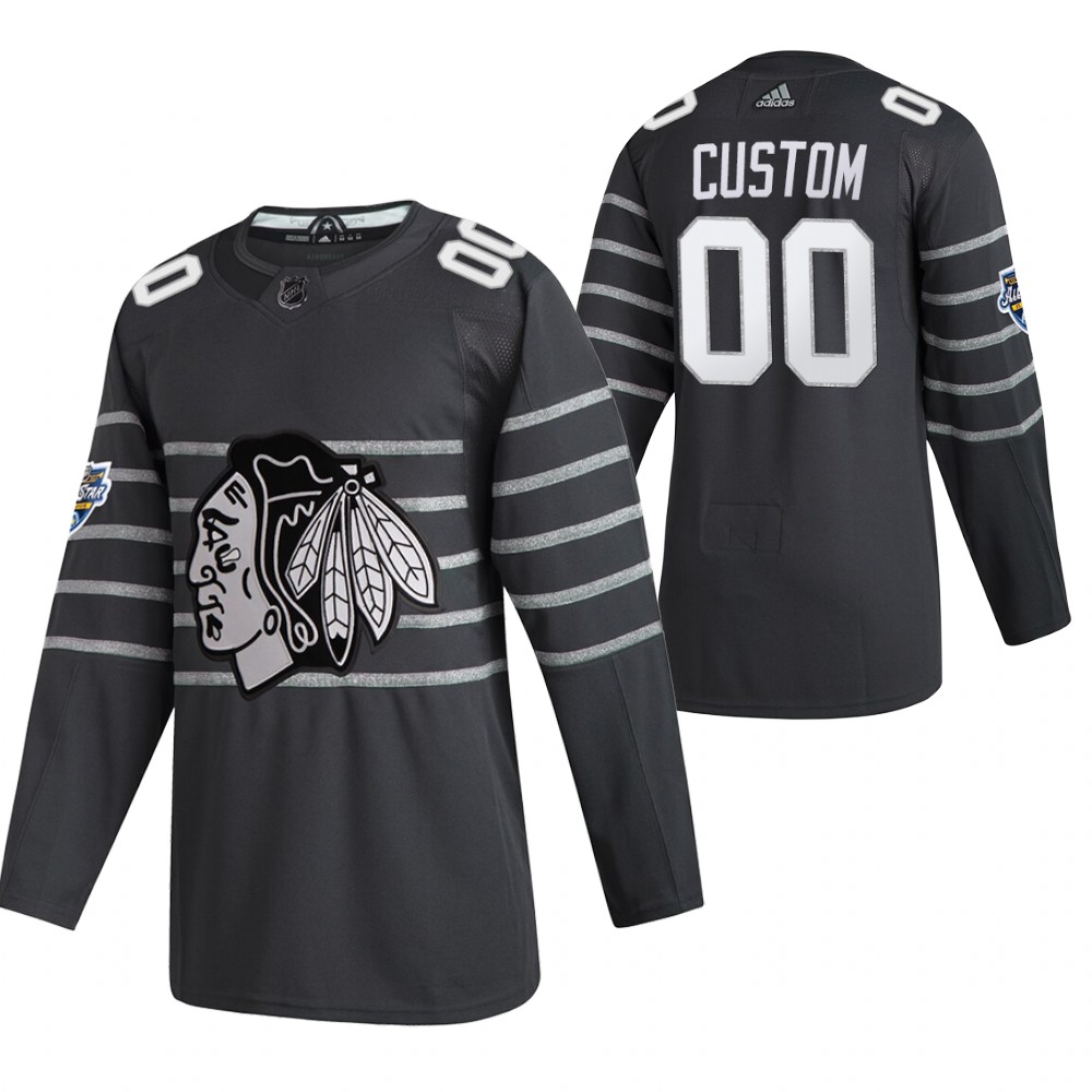 2020 NHL All-Star Game Chicago Blackhawks Custom Gray Authentic Men's Jersey