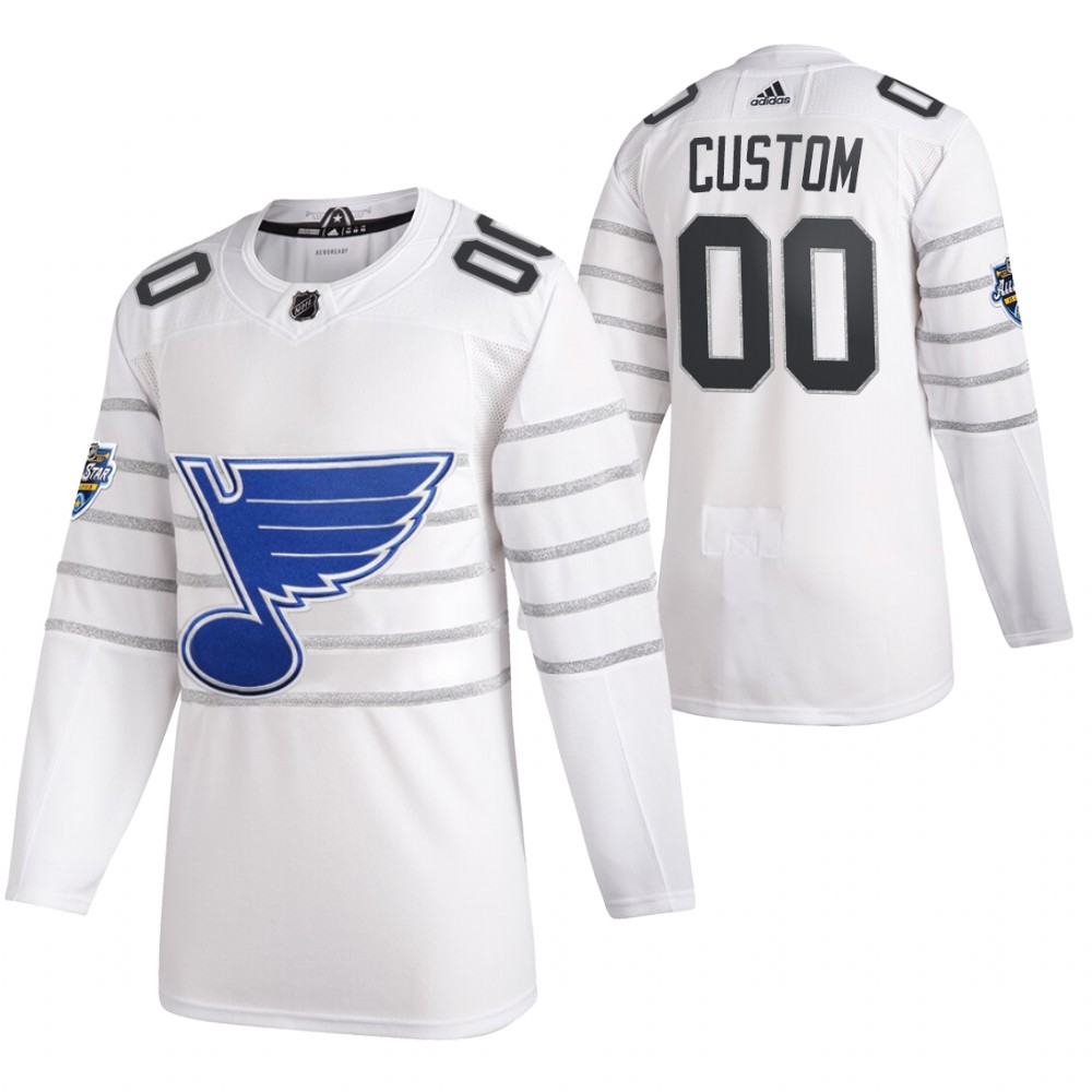 2020 NHL All-Star Game St. Louis Blues Custom White Authentic Men's Jersey