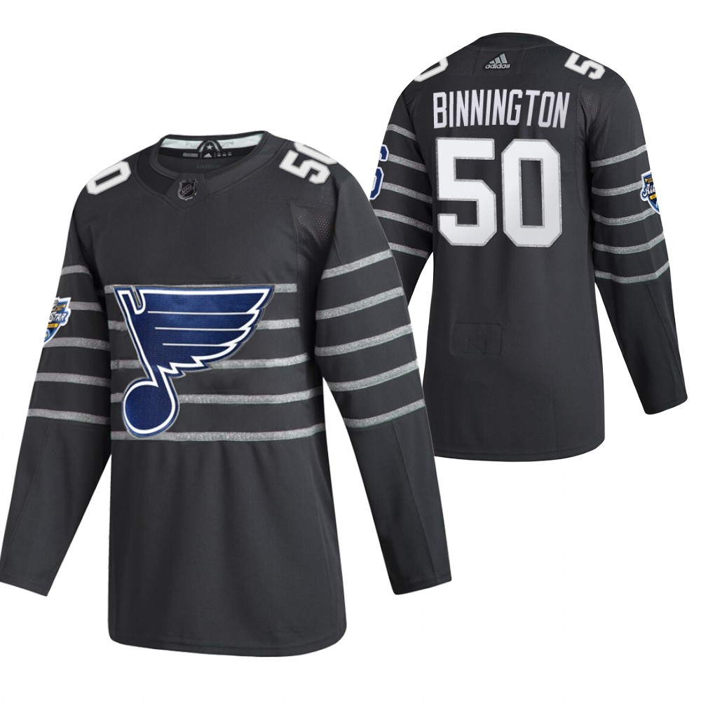 2020 NHL All-Star Game St. Louis Blues Jordan Binnington Gray Authentic Men's Jersey