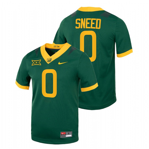 2021-22 Baylor Bears R.J. Sneed College Football Green Jersey Replica